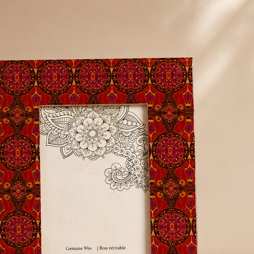Arc & Petal Wooden Photo Frame 4x6 | Decorative Picture Frame for Home & Gifting