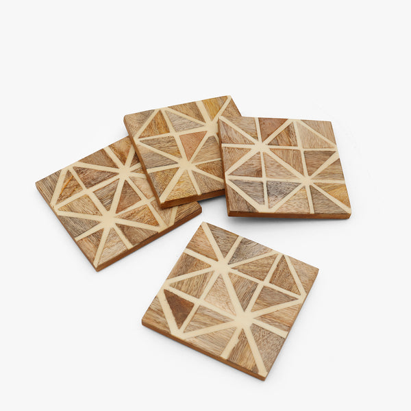 White Bella Abstract Coasters