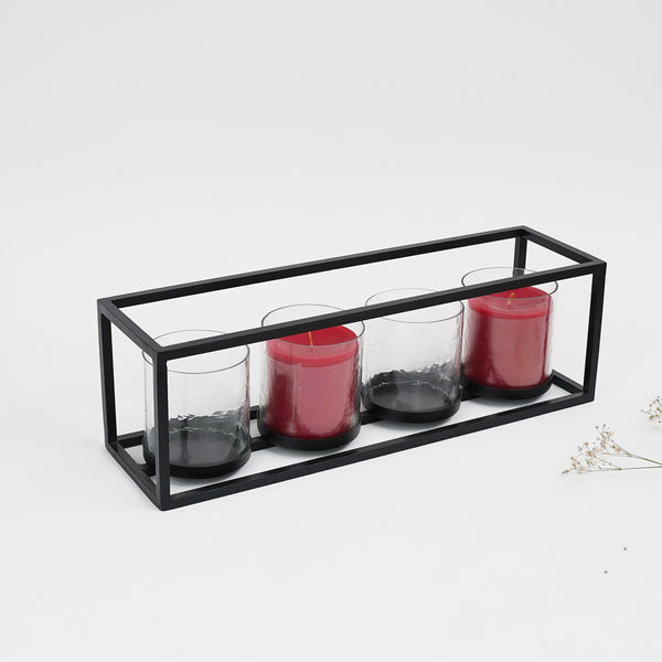 Caged Quatro Candle Stand