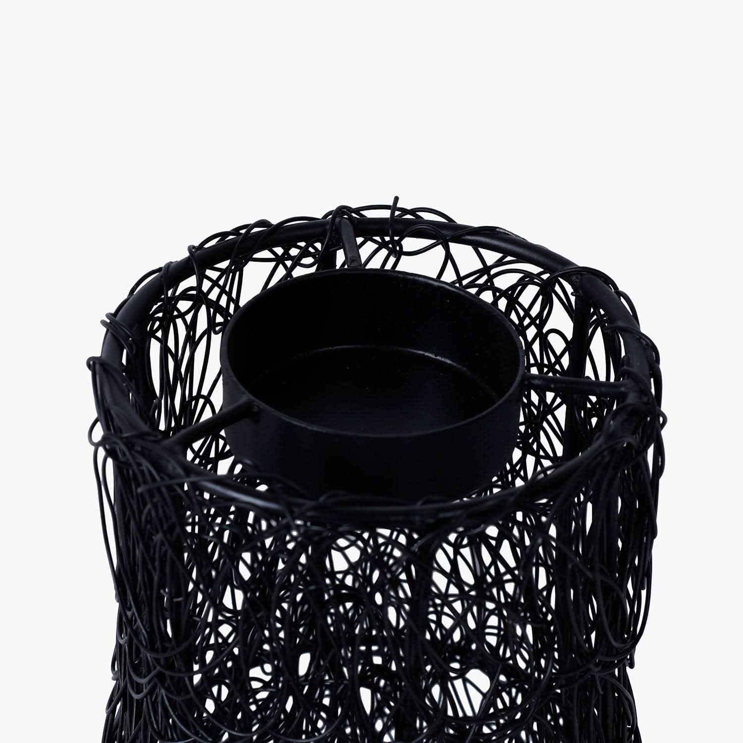 Black Metal Wire Boot Tealight Candle Holder | Modern Table & Shelf Decor