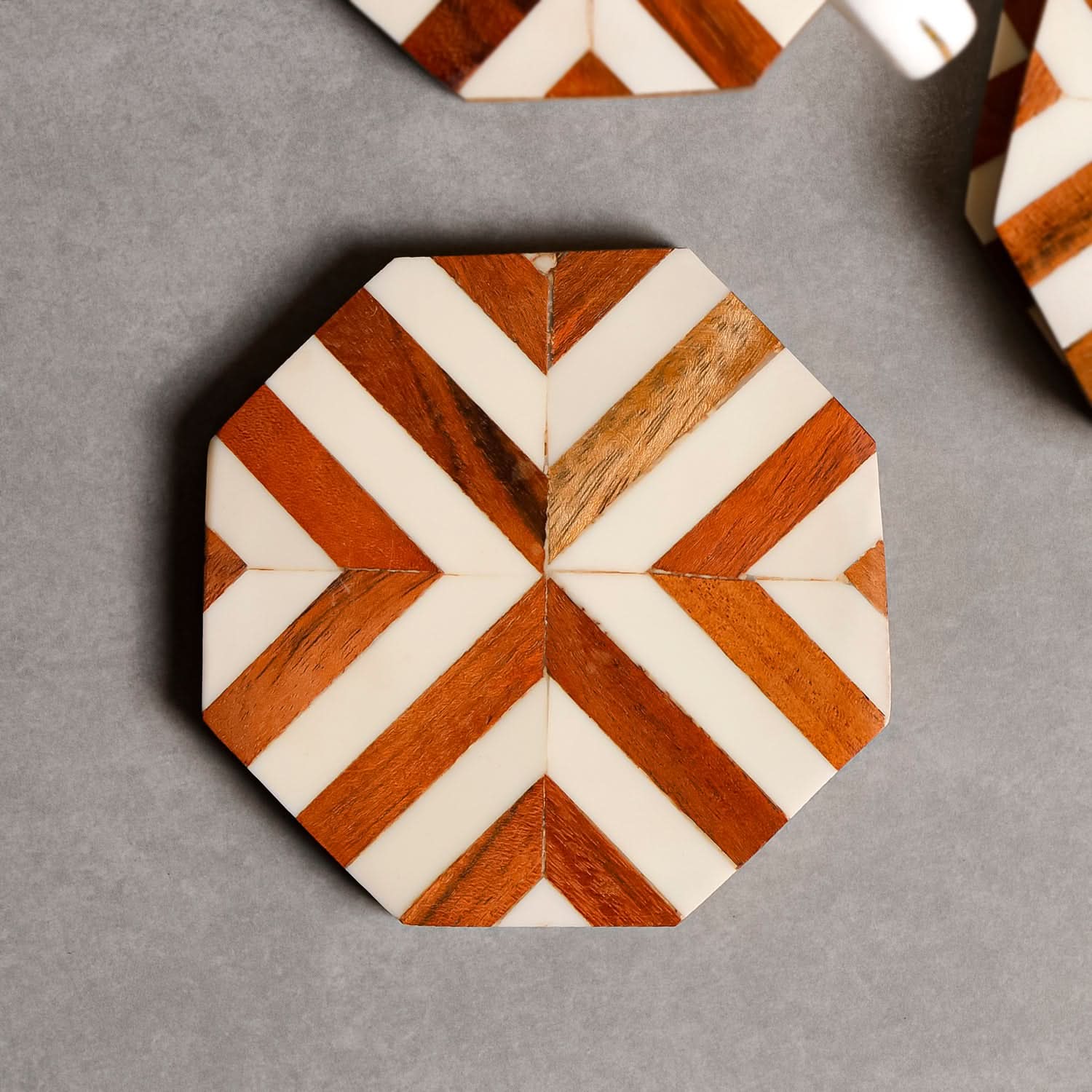 Octagon Resin Coaster Set of 4