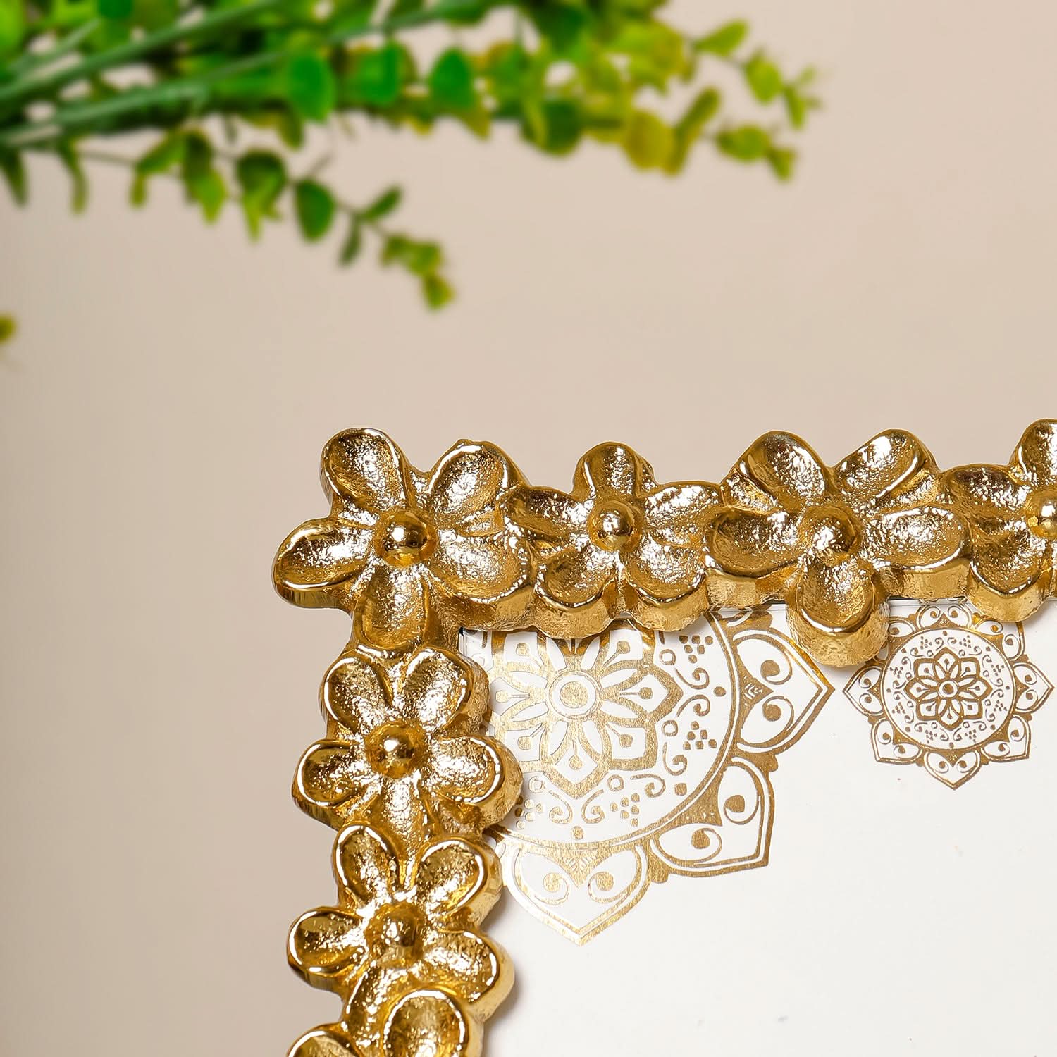 Gold Floral Photo Frame 4 x 6 Inches