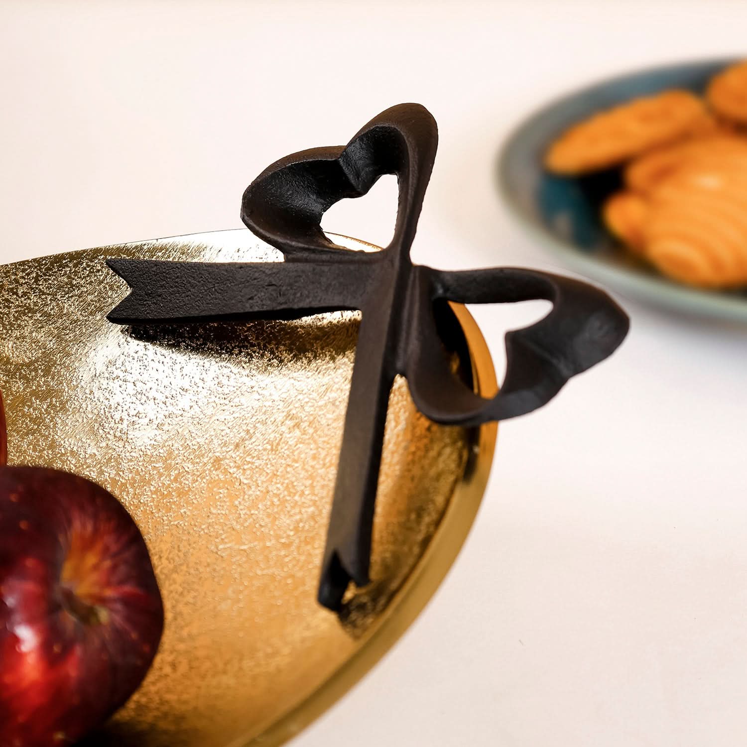 Gold Bowl Metal Fruit Bowl for Dining Table & Kitchen