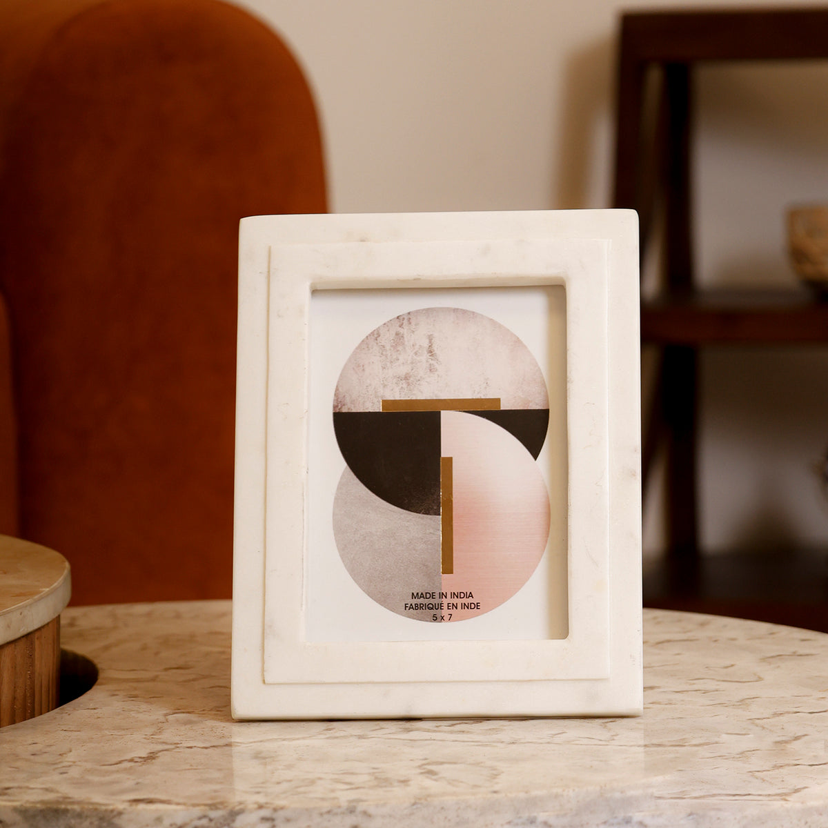 White Marble Photo Frame