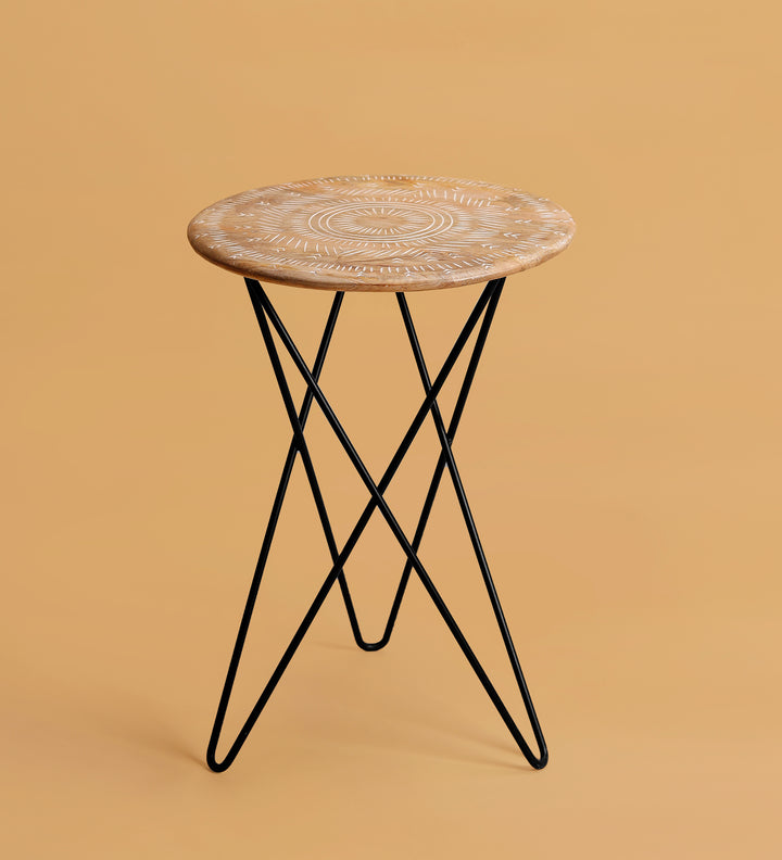 Hand-Painted Heirloom Bloom Accent Table