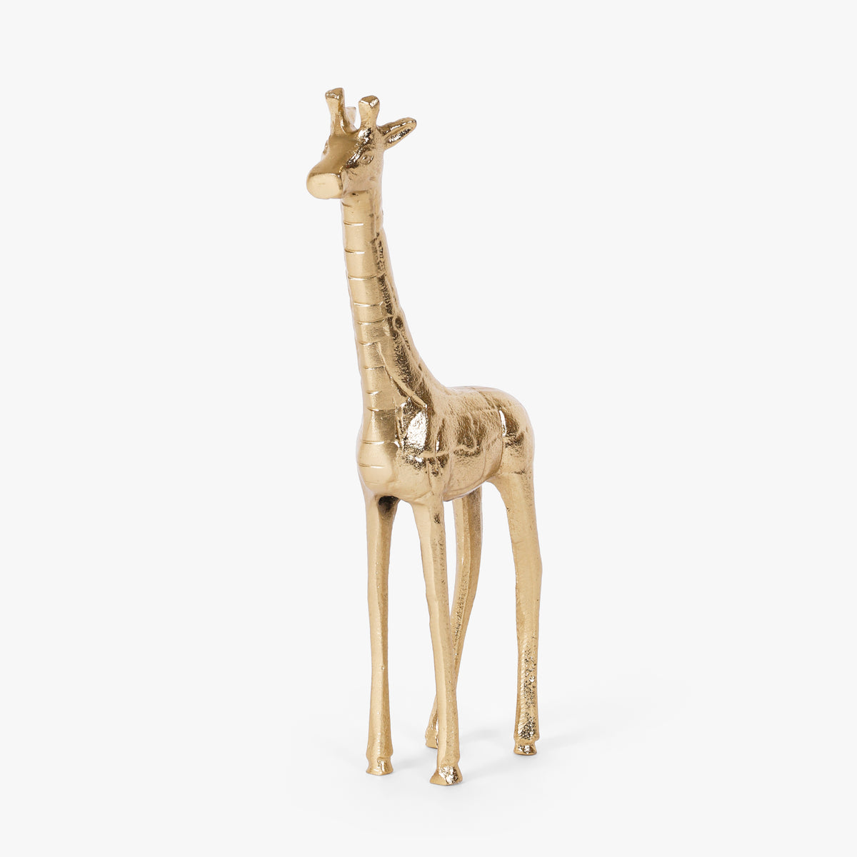 Gold Aluminium Giraffe Figurine Showpiece for Tabletop