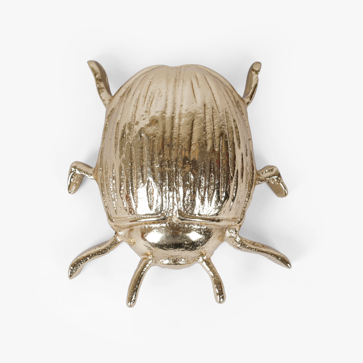 Gold Aluminium Beetle Figurine Showpiece for Tabletop