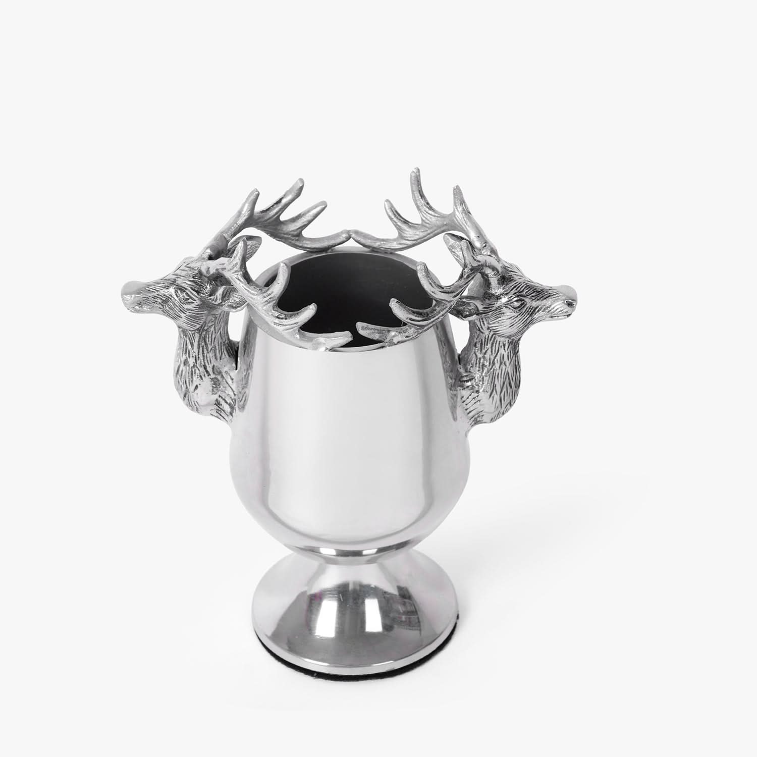 deer head Silver Stag Mini metal Vase