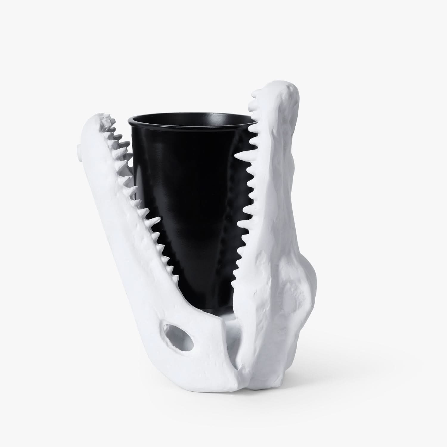Crocodile Skull Wine Bottle Holder & Chiller | Decorative Bar Decor Accent