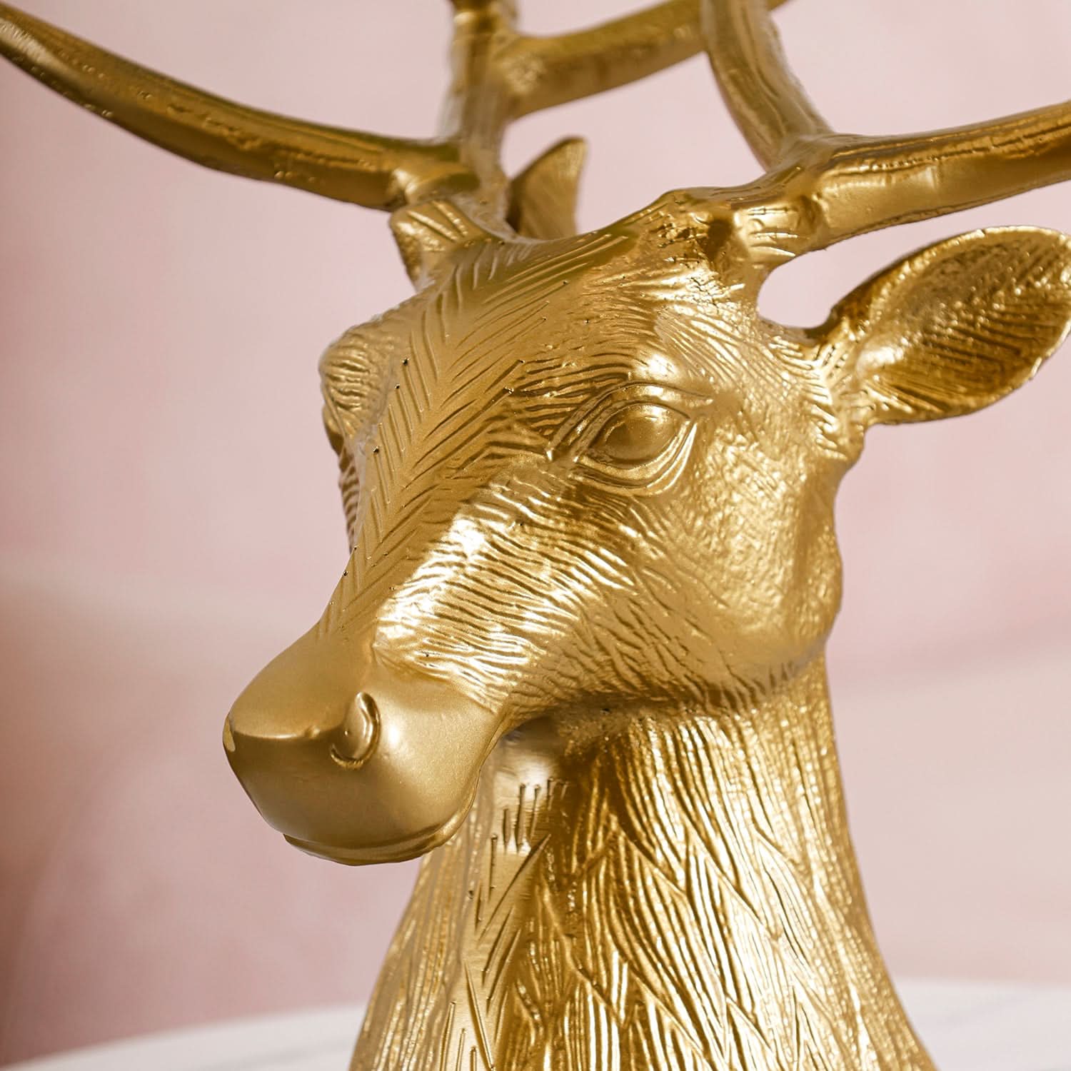 Stag Wine Bottle Holder Stand (Gold) – Table & Bar Decor