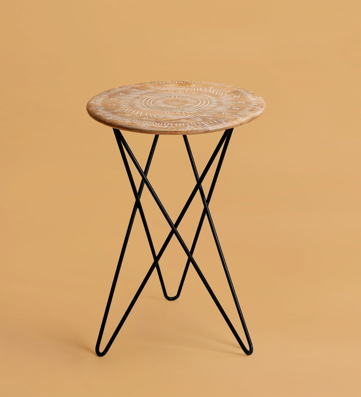 Hand-Painted Heirloom Bloom Accent Table