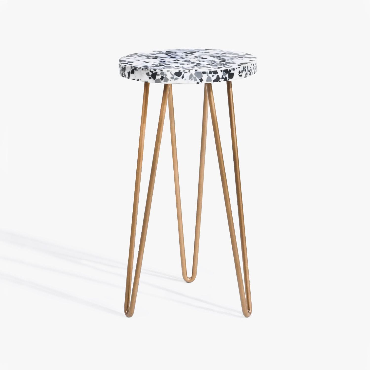 White Speckled Plant Stand