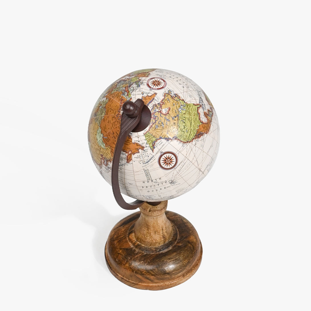 Pastel Wooden Base Globe