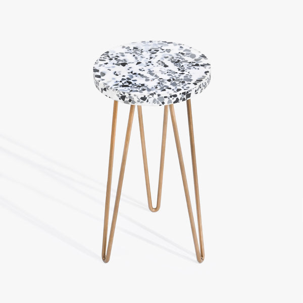 White Speckled Plant Stand