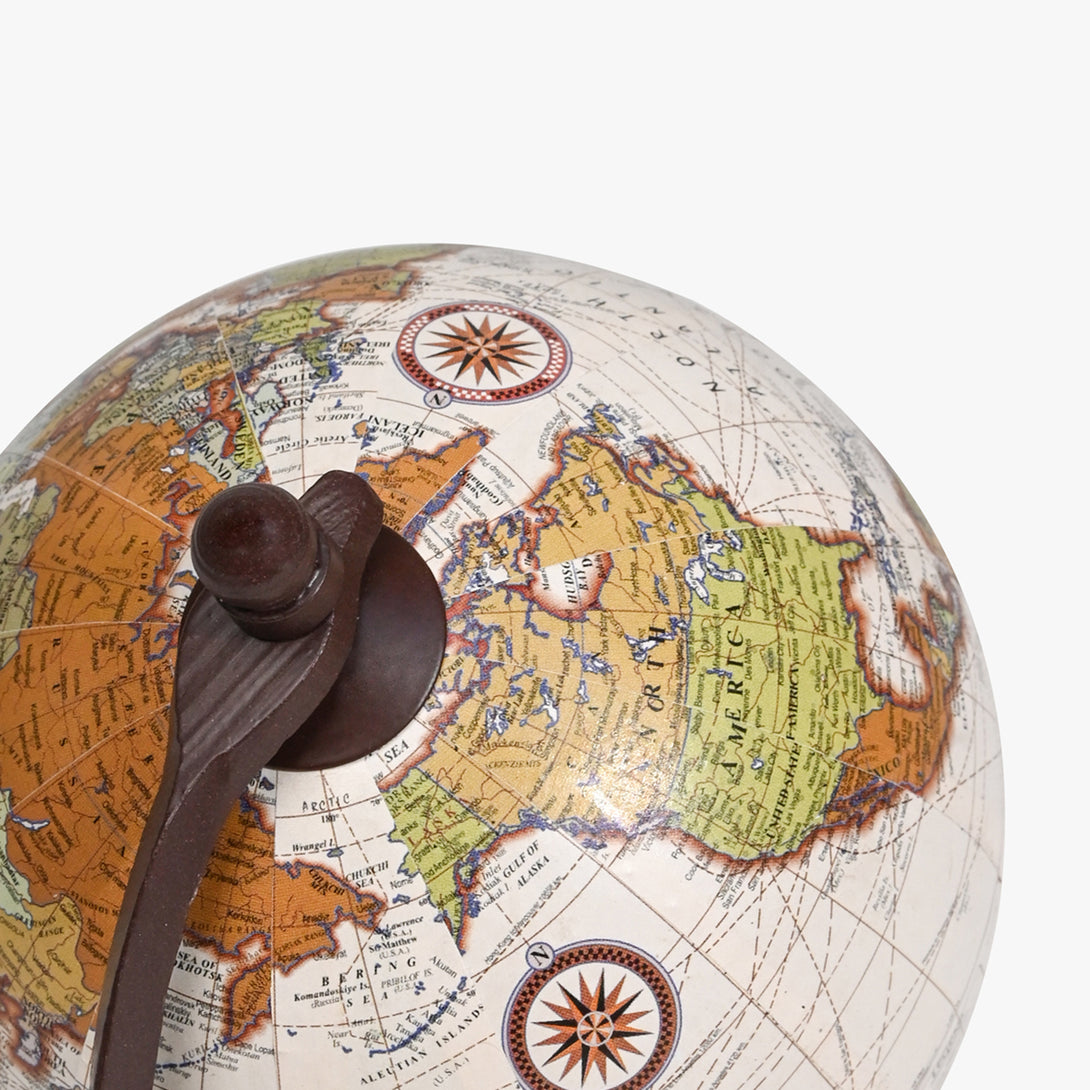Pastel Wooden Base Globe