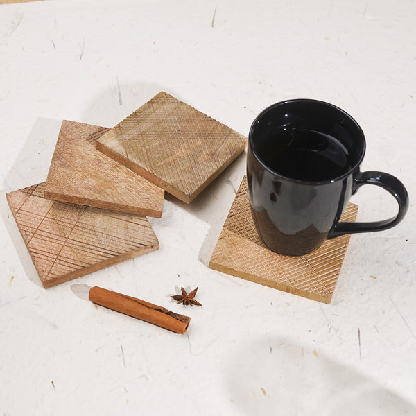 Textured Brown Coasters