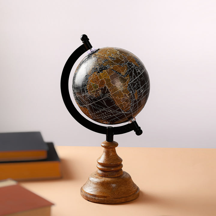 Contemporary Poppy World Globe