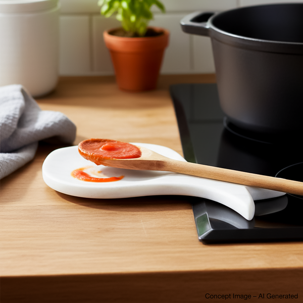 White Marble Fish Spoon Rest