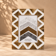 Chevron Inlay Wooden Photo Frame 5x7 Inch