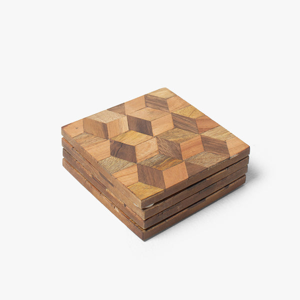 Square Rhombus String Coasters