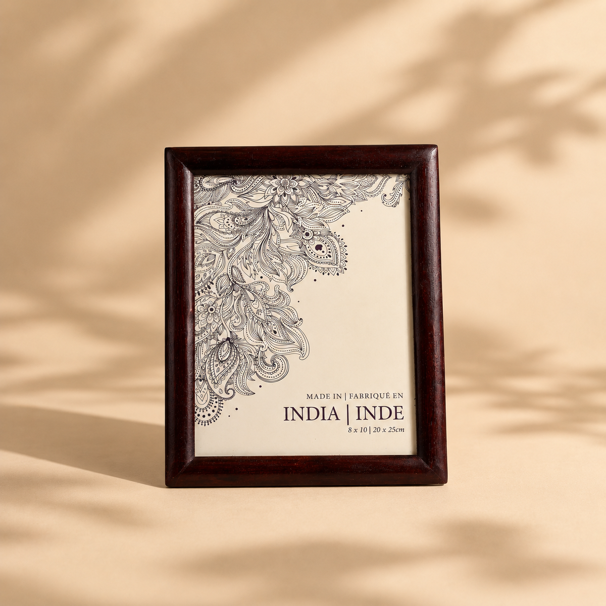 Dark Walnut Wooden Photo Frame for Tabletop Styling, 8x10 Inch Picture Frame for Home Decor & Gifting