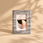 Grey Marble Square Photo Frame for Tabletop Styling  4x6 inch