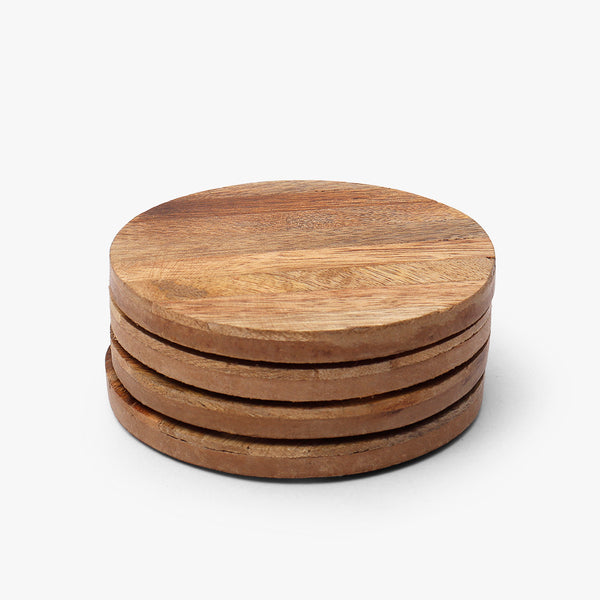 Solid Round Wooden Coasters