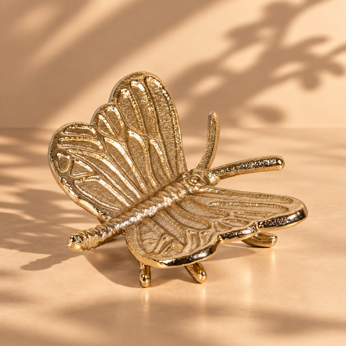 Gold Aluminium Butterfly Figurine Showpiece for Tabletop