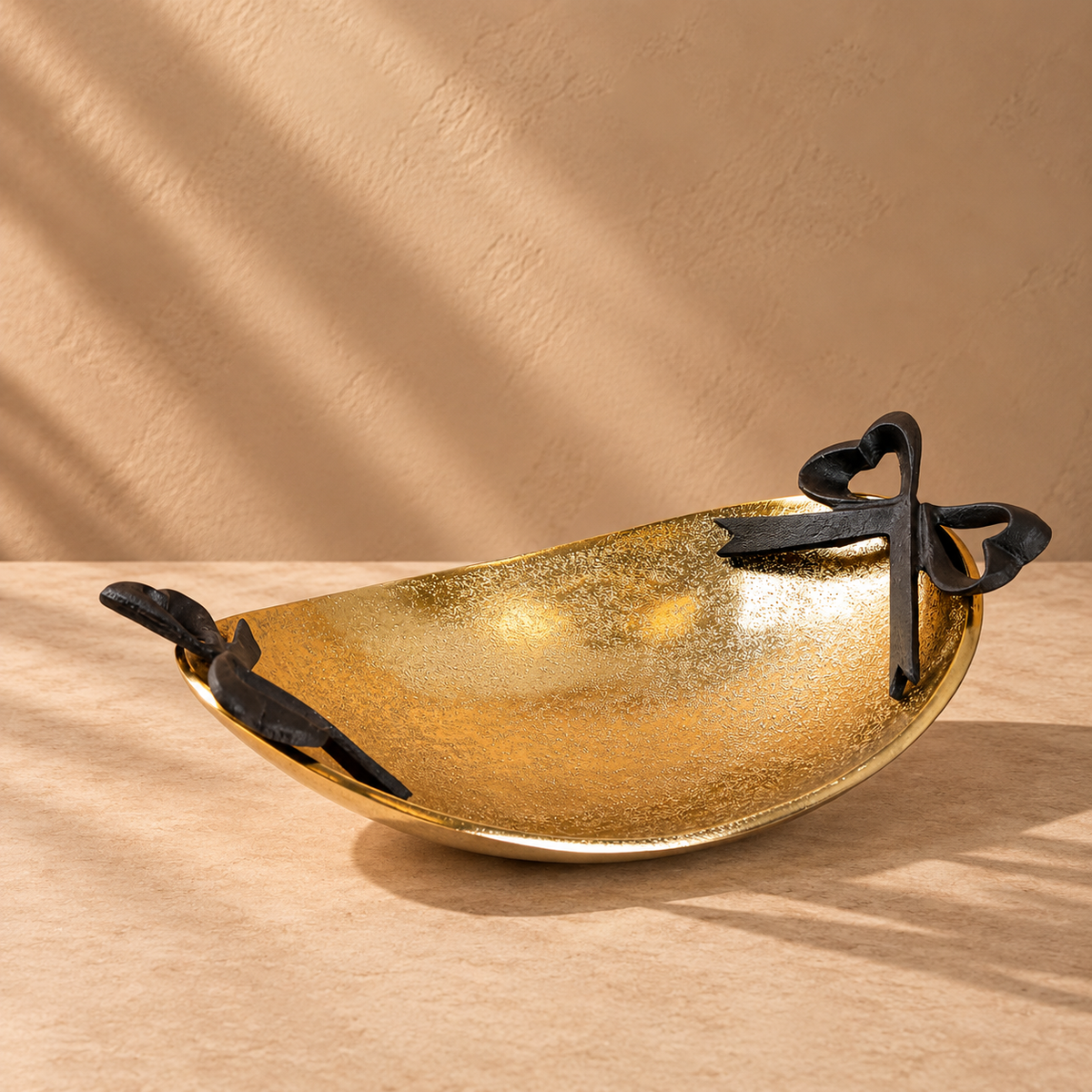 Gold Bowl Metal Fruit Bowl for Dining Table & Kitchen