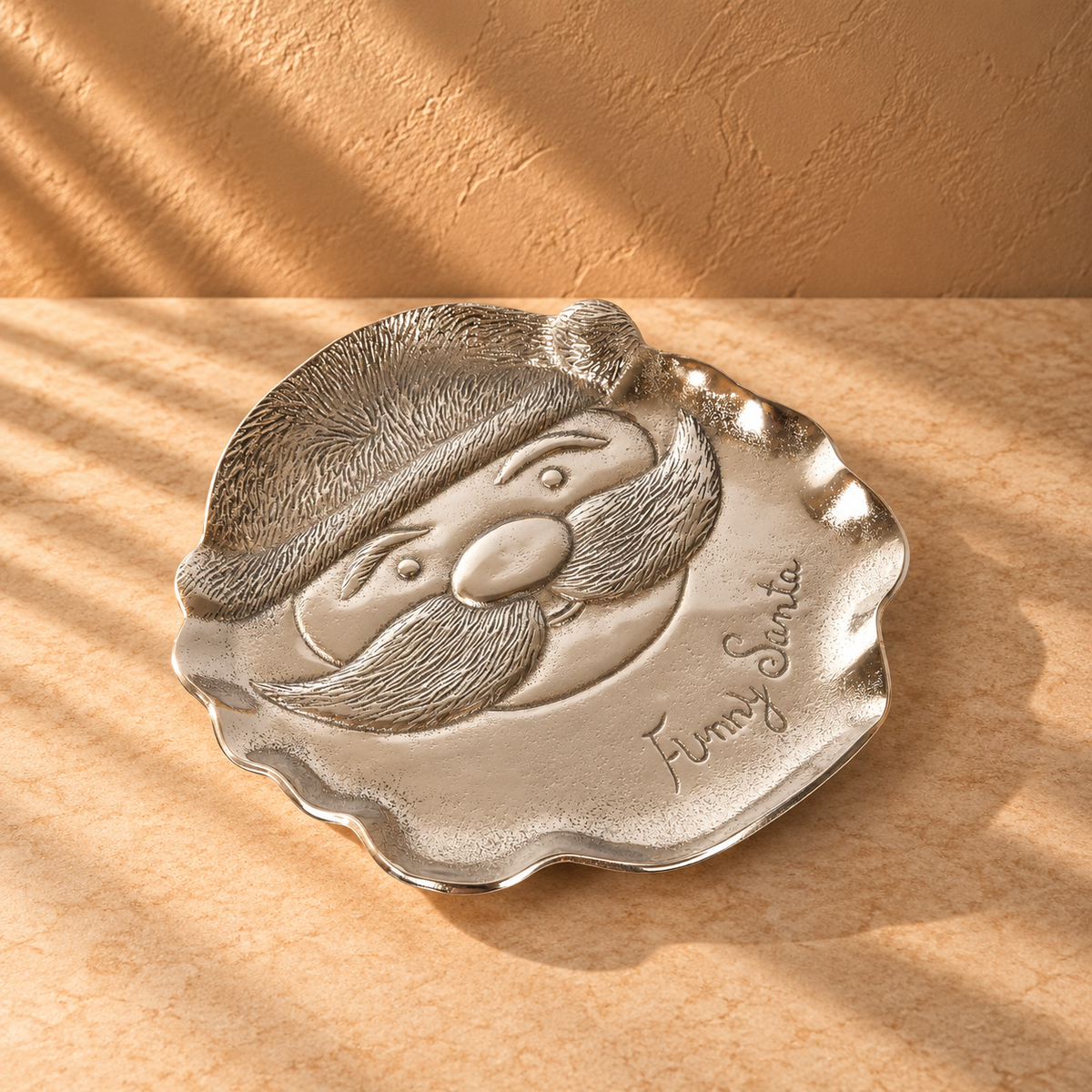Santa Serving Platter for Festive Table Decor and Holiday Snack Serving