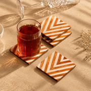 Chevron Resin Coasters Set of 4