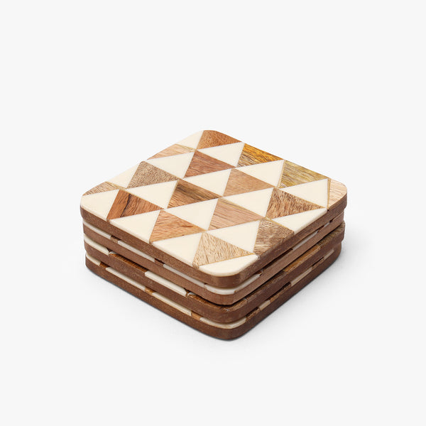 White Pyramid Coasters
