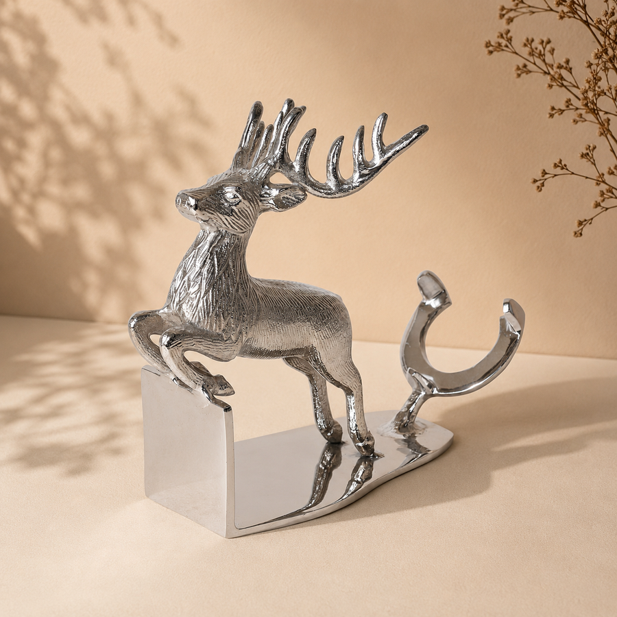 Deer Bookend for Shelf Decor and Table Styling