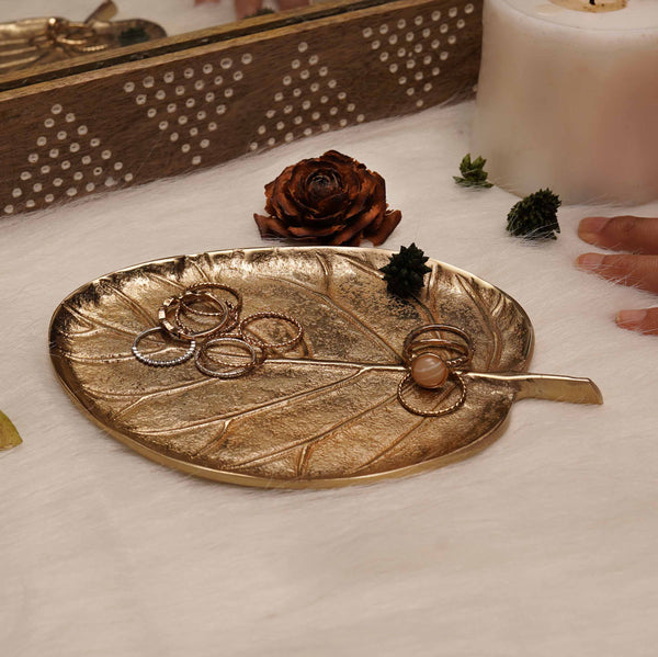 Gold Haze Olive Leaf Platter