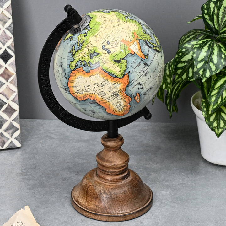 Contemporary Poppy World Globe