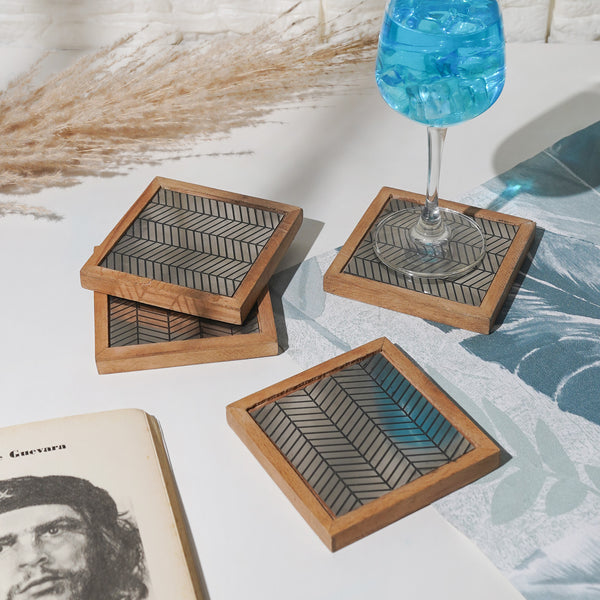 Framed Chevron Coasters