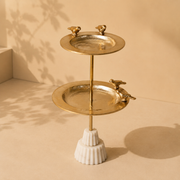 Golden Sparrow Two-Tier Serve Stand