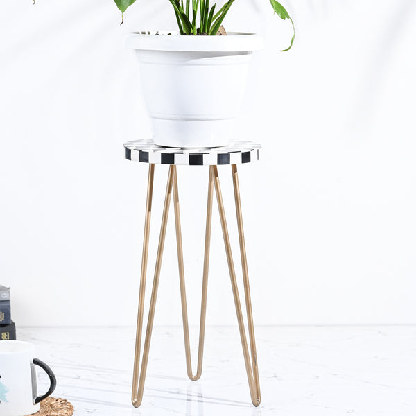 Retro Square-Block Plant Stand