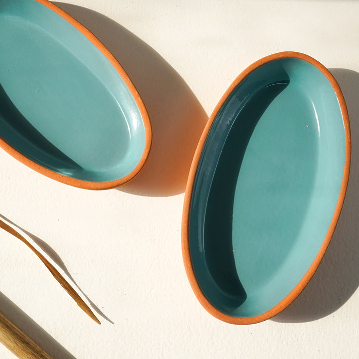 Terracotta Oval Plate Set