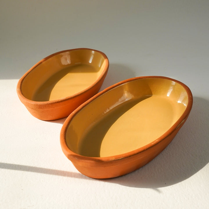 Terracotta Oval Plate Set