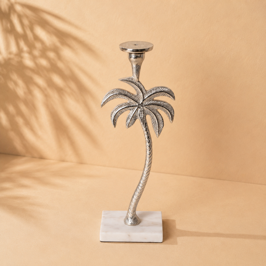 Palm Tree Candle Holder for Table Decor and Tropical Styling