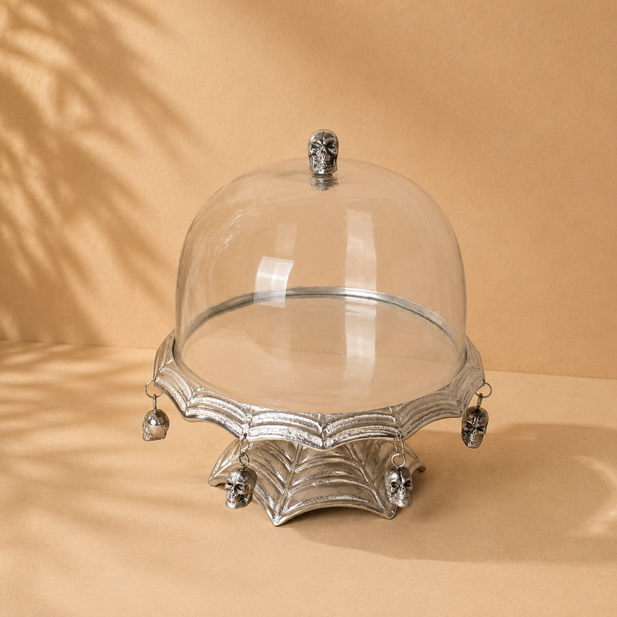 Glass Cake Stand with Dome Cover for Dessert Display and Table Hosting