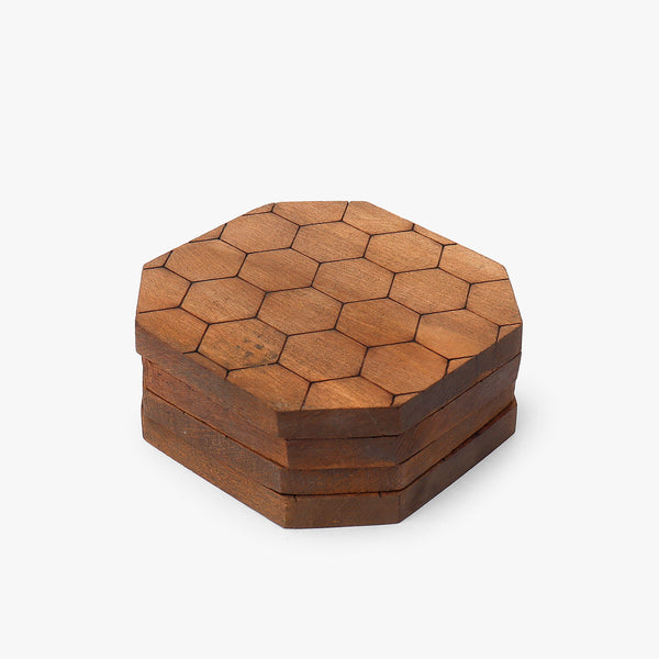 Honeycomb Wooden Coasters