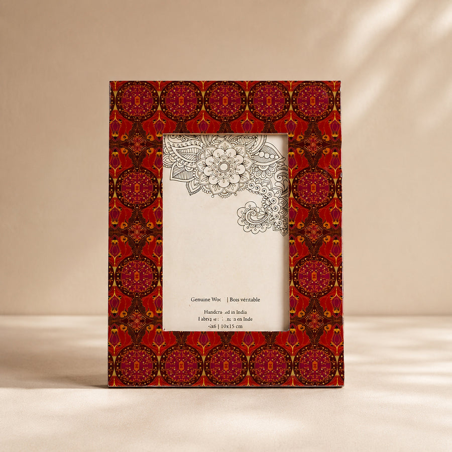 Arc & Petal Wooden Photo Frame 4x6 | Decorative Picture Frame for Home & Gifting