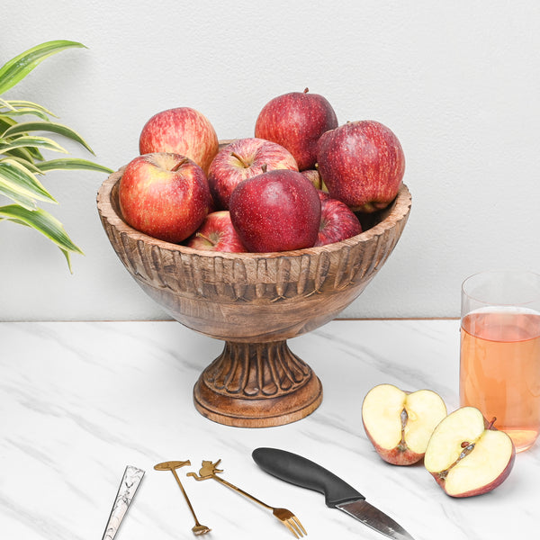 Royal Pedestal Wooden Bowl