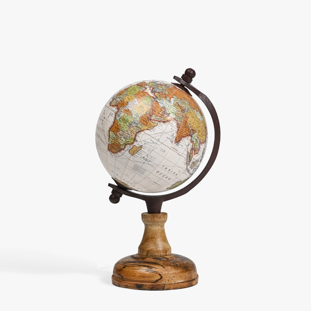 Pastel Wooden Base Globe