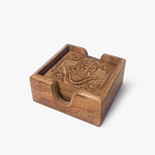 Hamsa Hand-carved Coasters