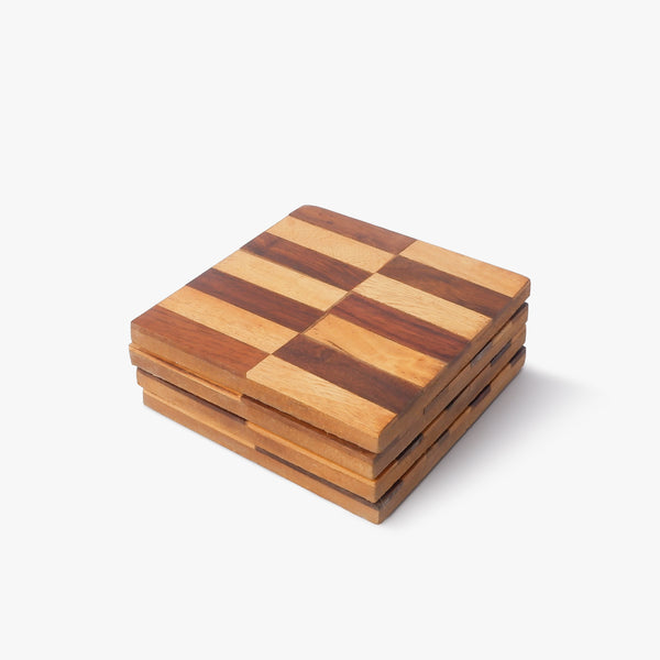 Striped Handmade Drink Coasters
