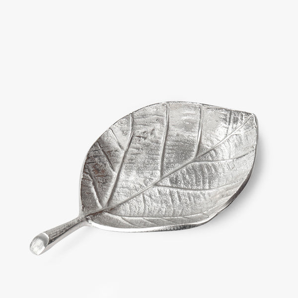 Silver Ovate Leaf Serving Tray