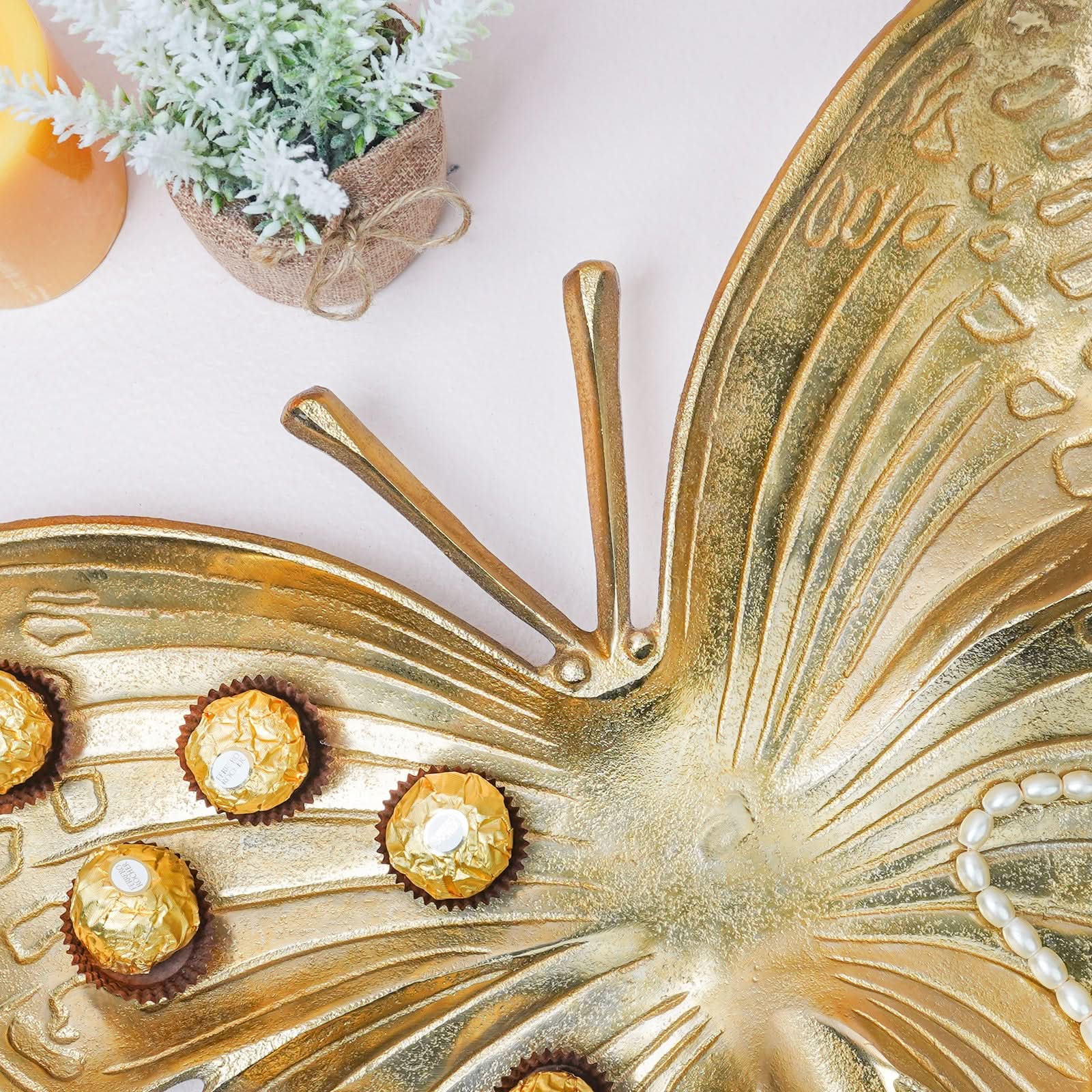 Golden Butterfly Tray
